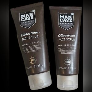 NWT 》2×《 MANCAVE OLIVESTONE FACE SCRUBS 100mL!
